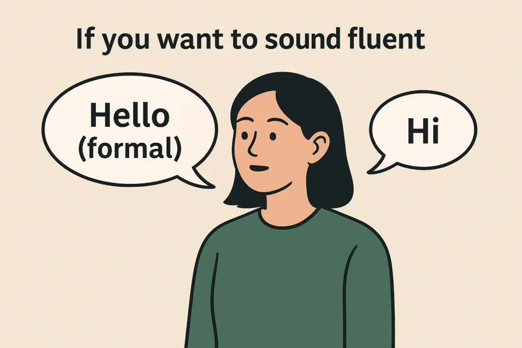 If you want to sound fluent