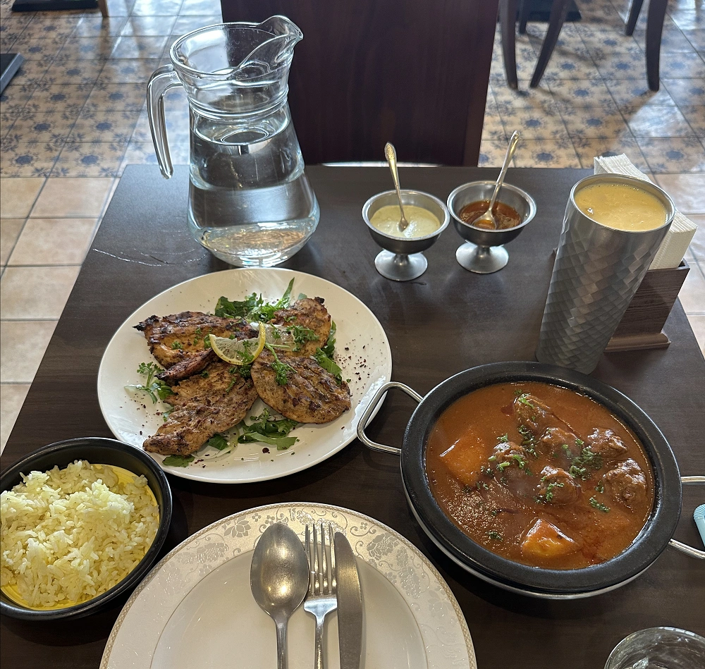 Kofta, Tandoori Chicken, Mango Lassi