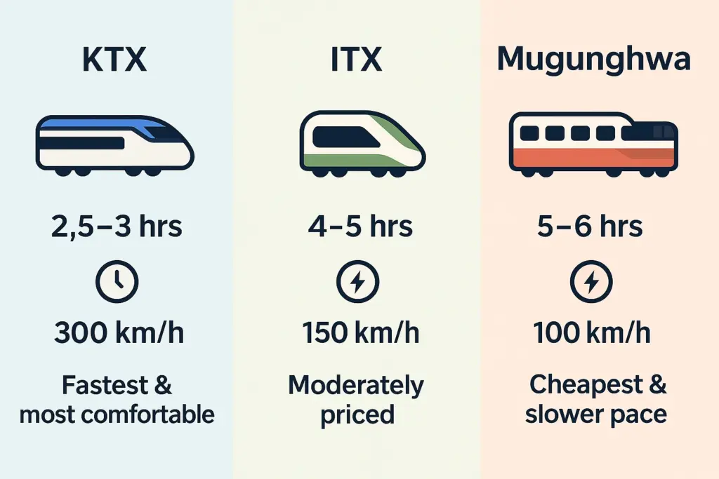 Train comparison infographic
