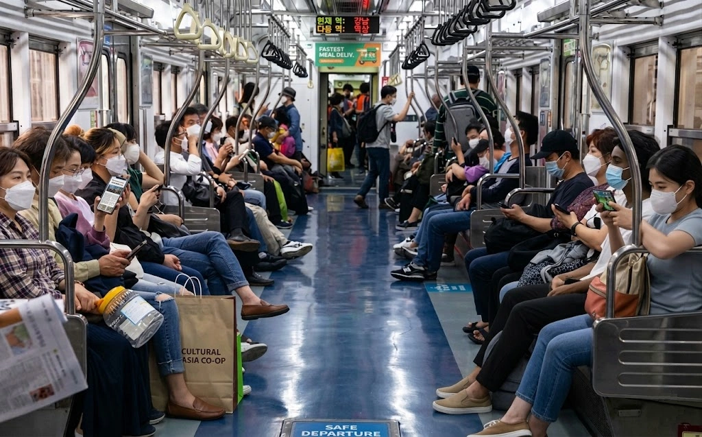Korean subway scene