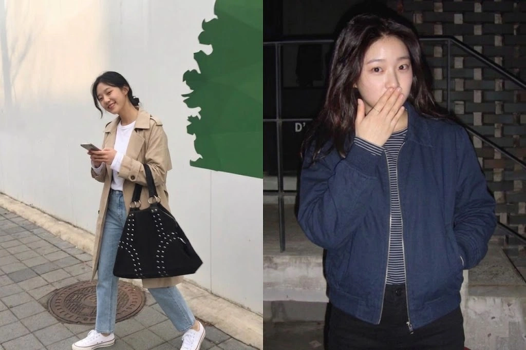 seoul girl wears clothes in spring