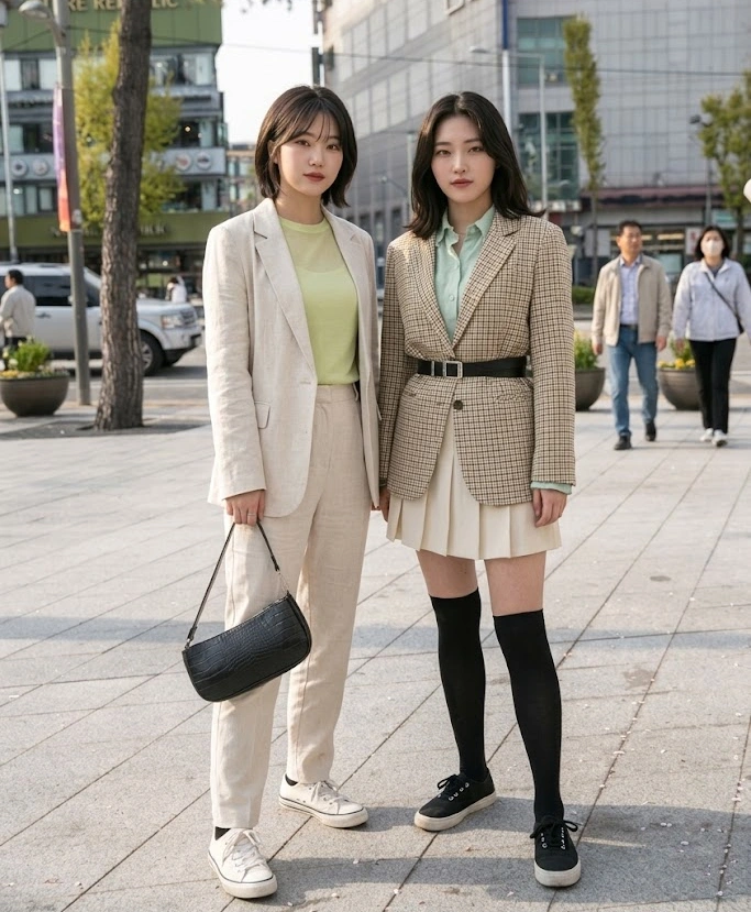 seoul women wears clothes in spring